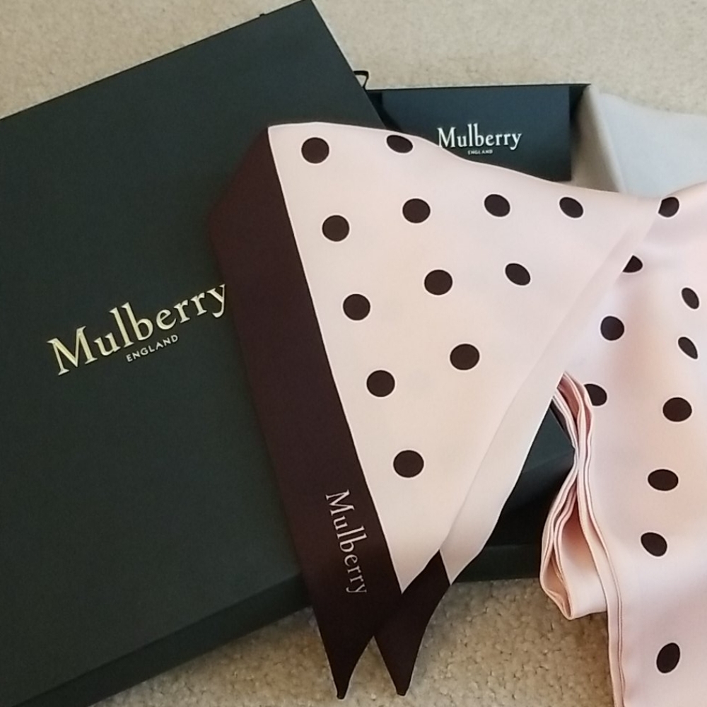 ▪︎HP▪︎🎀 Mulberry scarf polka dots